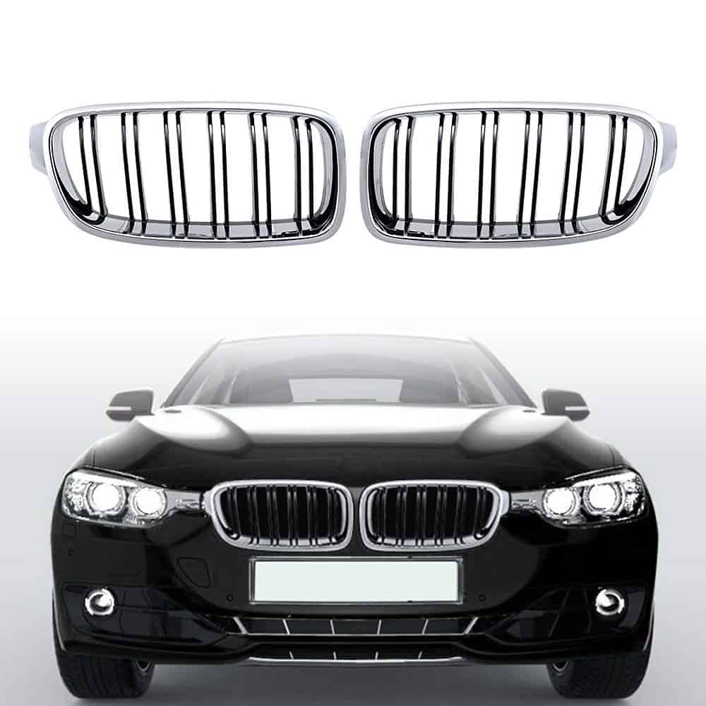 Parrilla Delantera de Doble Lámina Cromada con Marco - Imagen 3