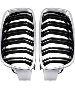 Parrilla Delantera de Doble Lámina Cromada con Marco