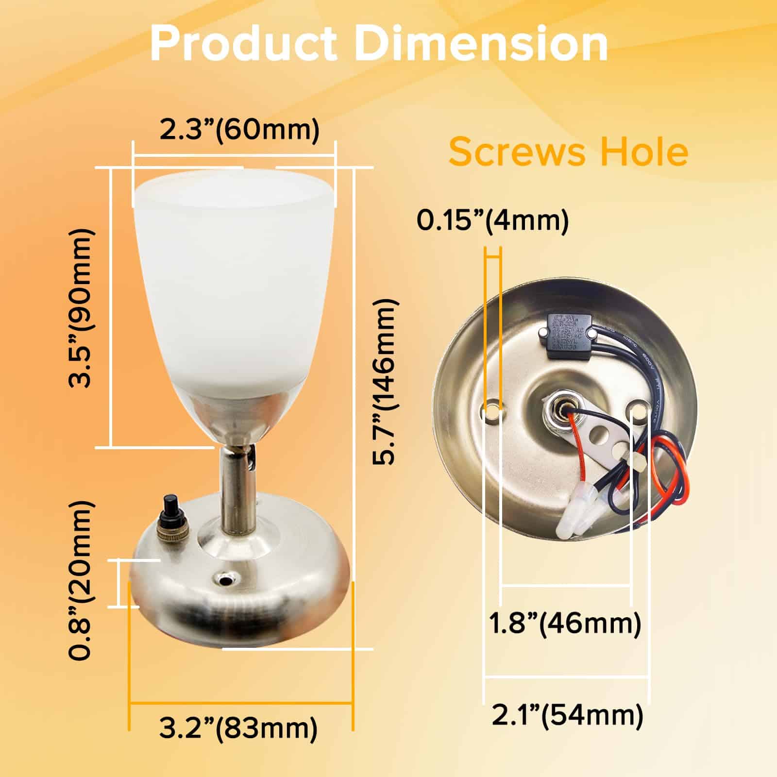 Luces de Lectura RV de 12 Voltios Lámparas Interiores con - Imagen 7