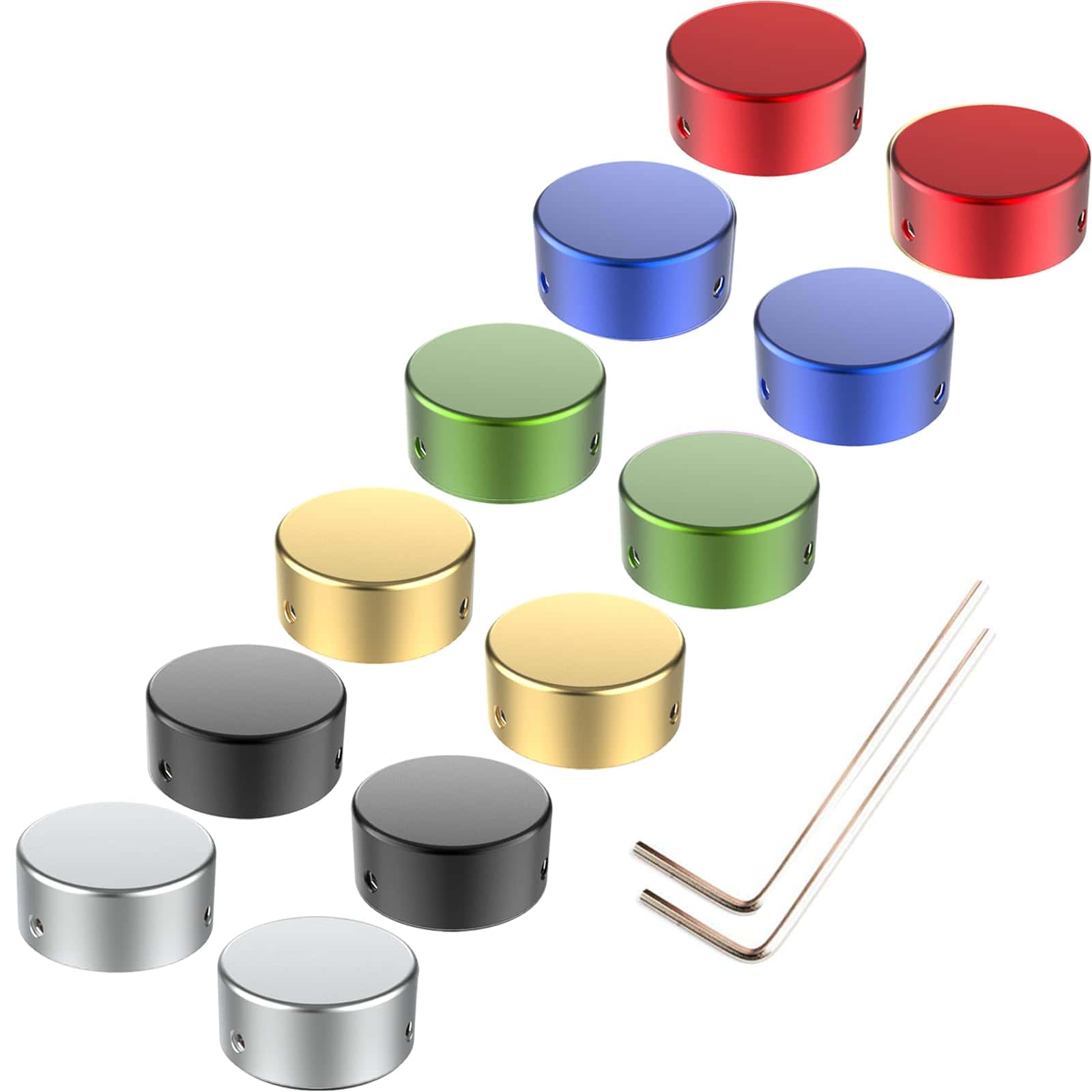 SOLUTEK Tapas de Botones para Pedal de Guitarra con 3