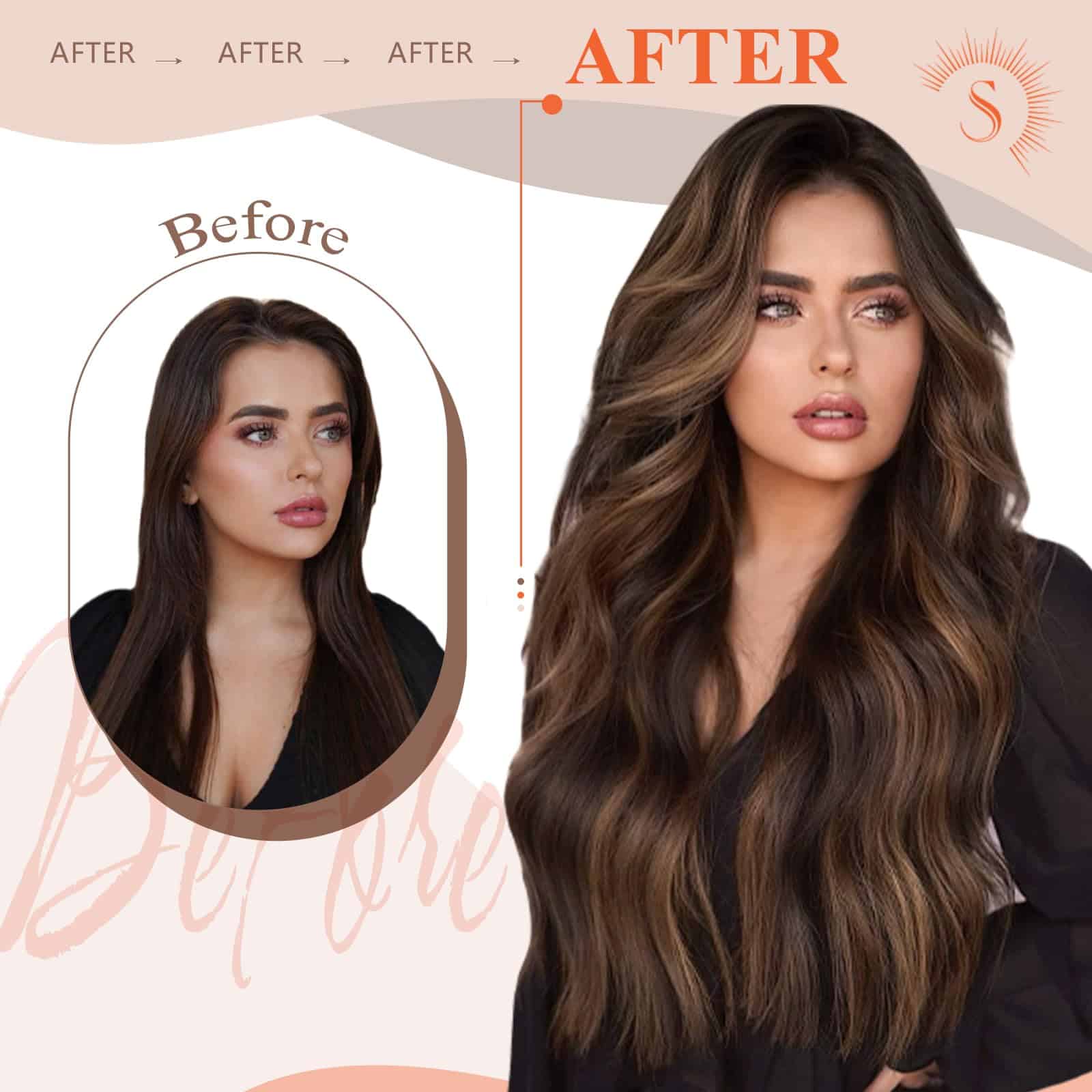 Extensiones de Cabello en Forma de U Color Negro Intenso - Imagen 10