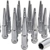24 Pcs M12 x 1.5 12 x 1.5 Spike Spline 4.40" Lug Nuts