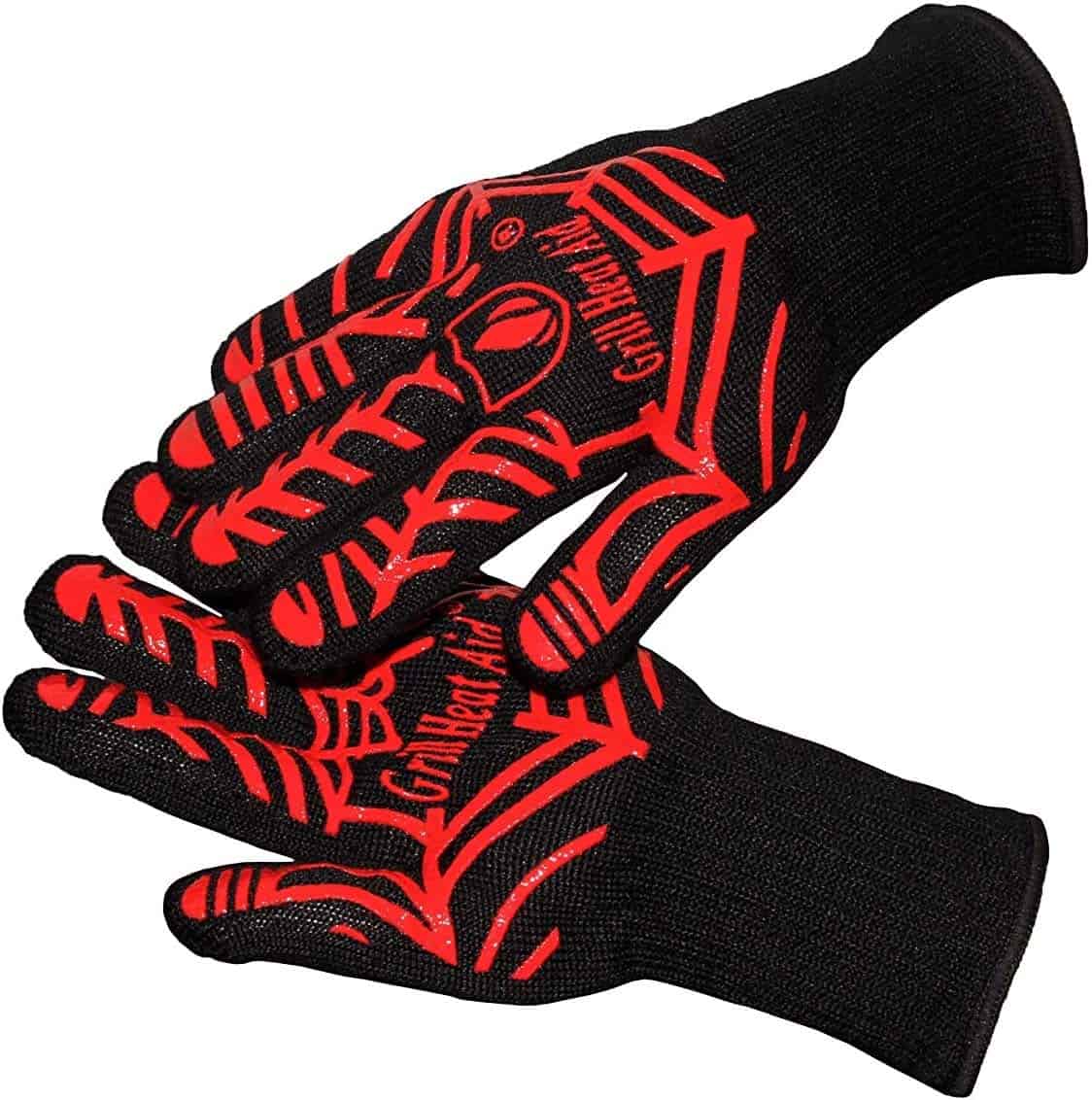 Guantes para parrilla GRILL HEAT AID Premium -Negro y Rojo