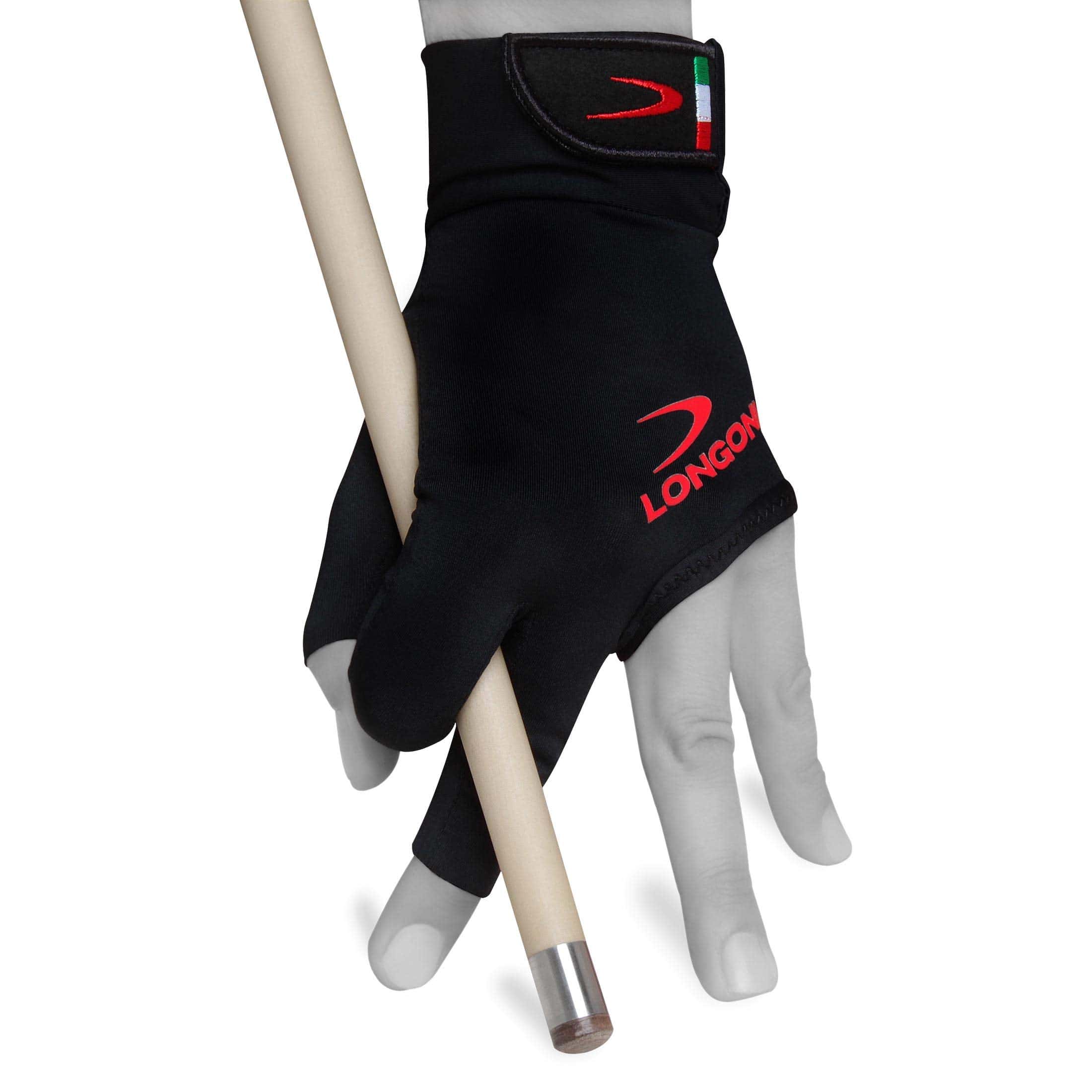 Guante de Billar Longoni Black Fire 2.0 - Pequeño, Mano