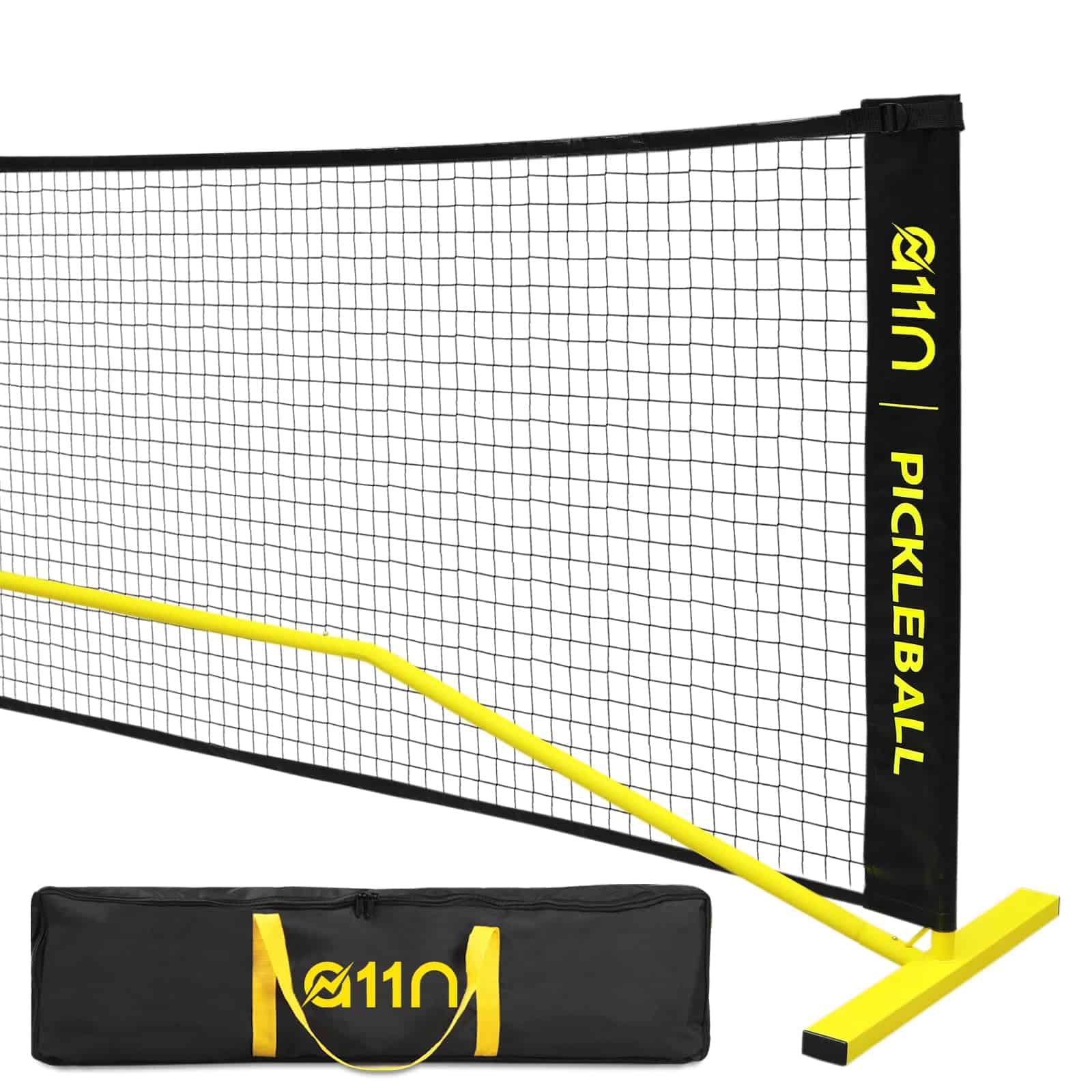 Sistema de red portátil de pickleball A11N -Amarillo, negro