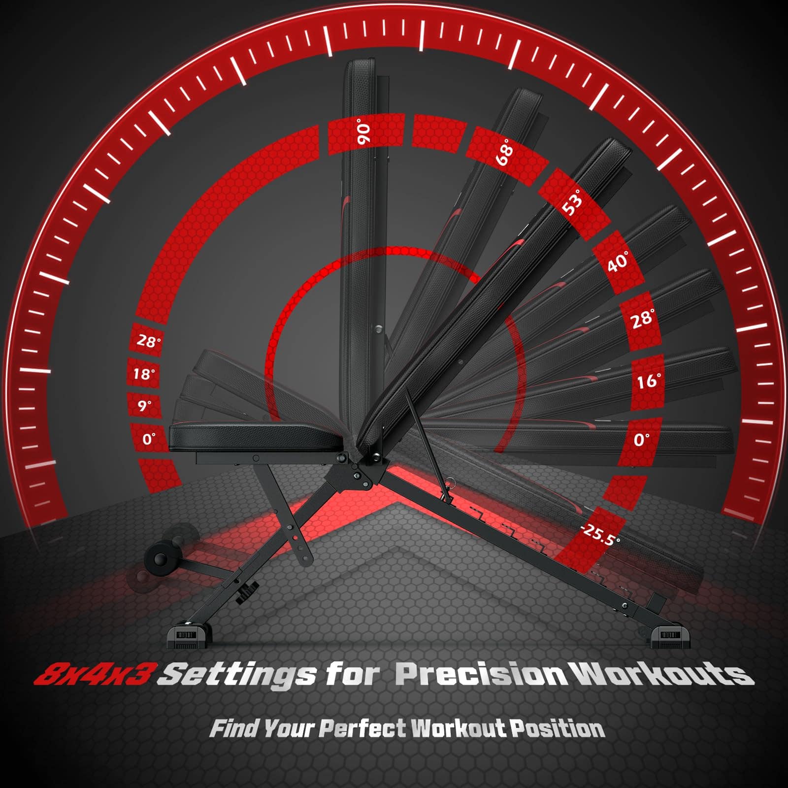 Banco Ajustable FLYBIRD, Banco de Pesas para Entrenamiento - Imagen 6