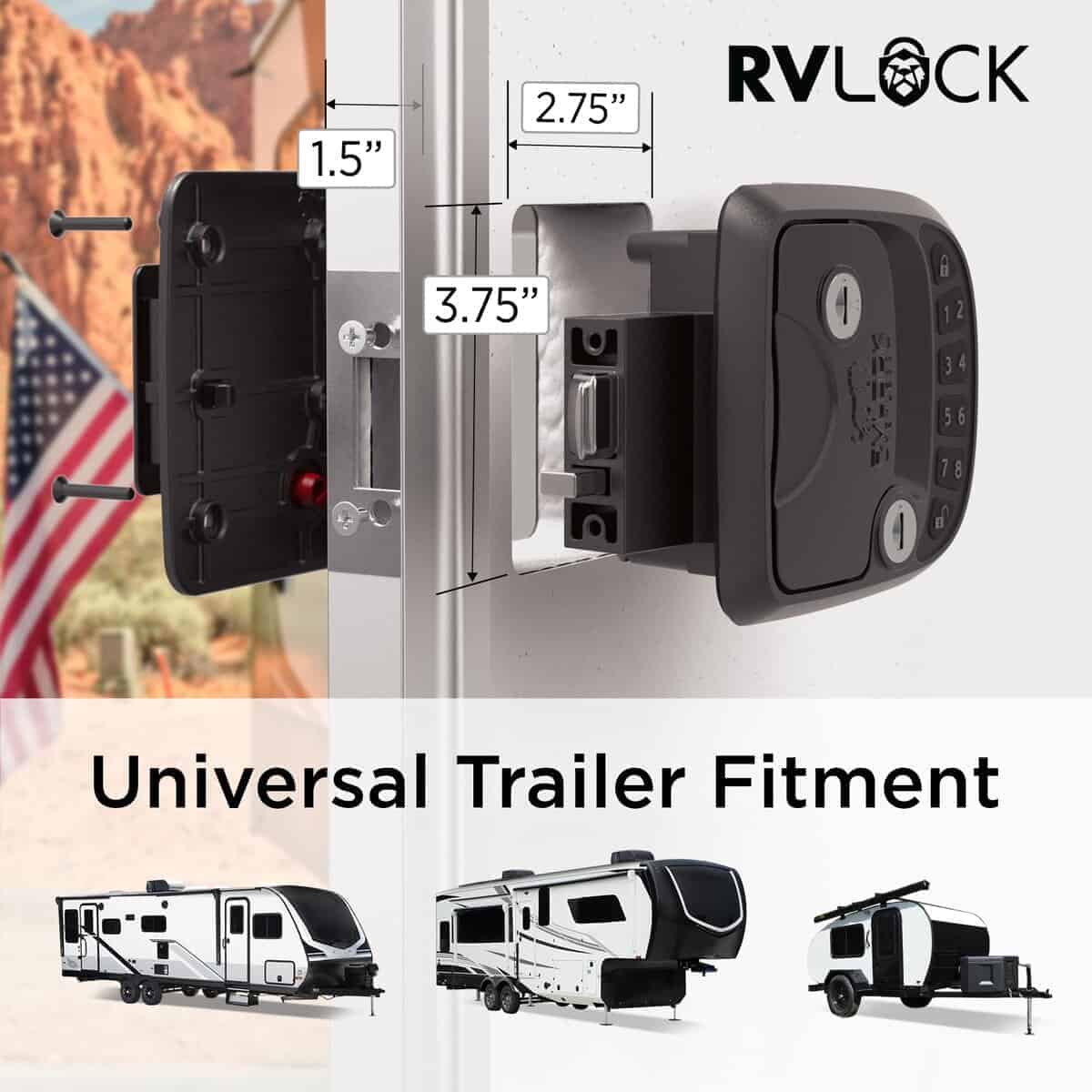 Cerradura para RV RVLOCK Compact Keyless Entry con Control - Imagen 4
