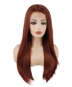 Peluca Sintética de Encaje Realista de Densidad Pesada