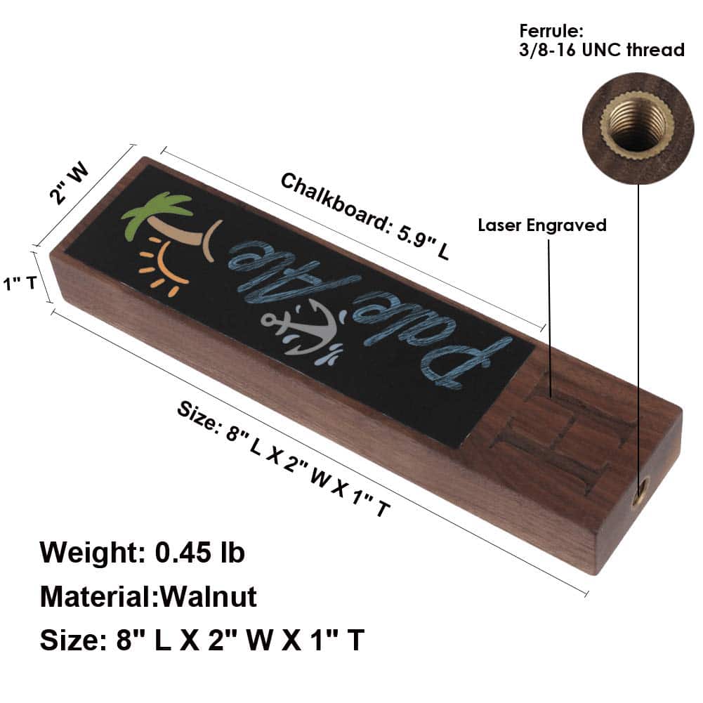 Monogrammed H Kegerator Beer Tap Handle Display, Mango de - Imagen 3