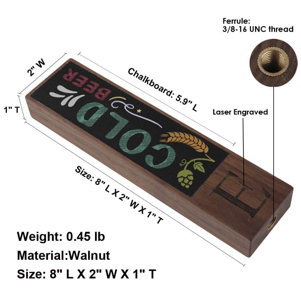 Fanfoobi Tap Handles para Kegerator de Cerveza, Mangos de - Imagen 3
