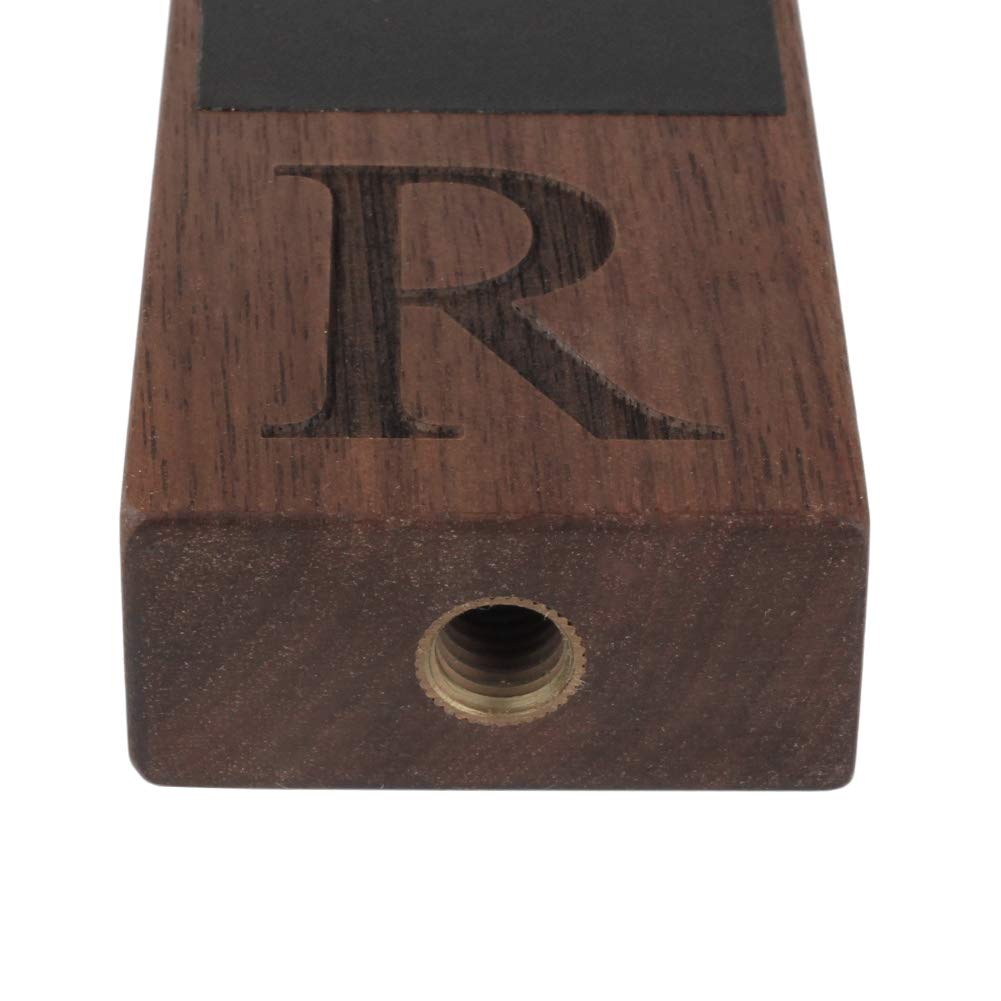 Manija de grifo de cerveza de madera R con monograma para - Imagen 6