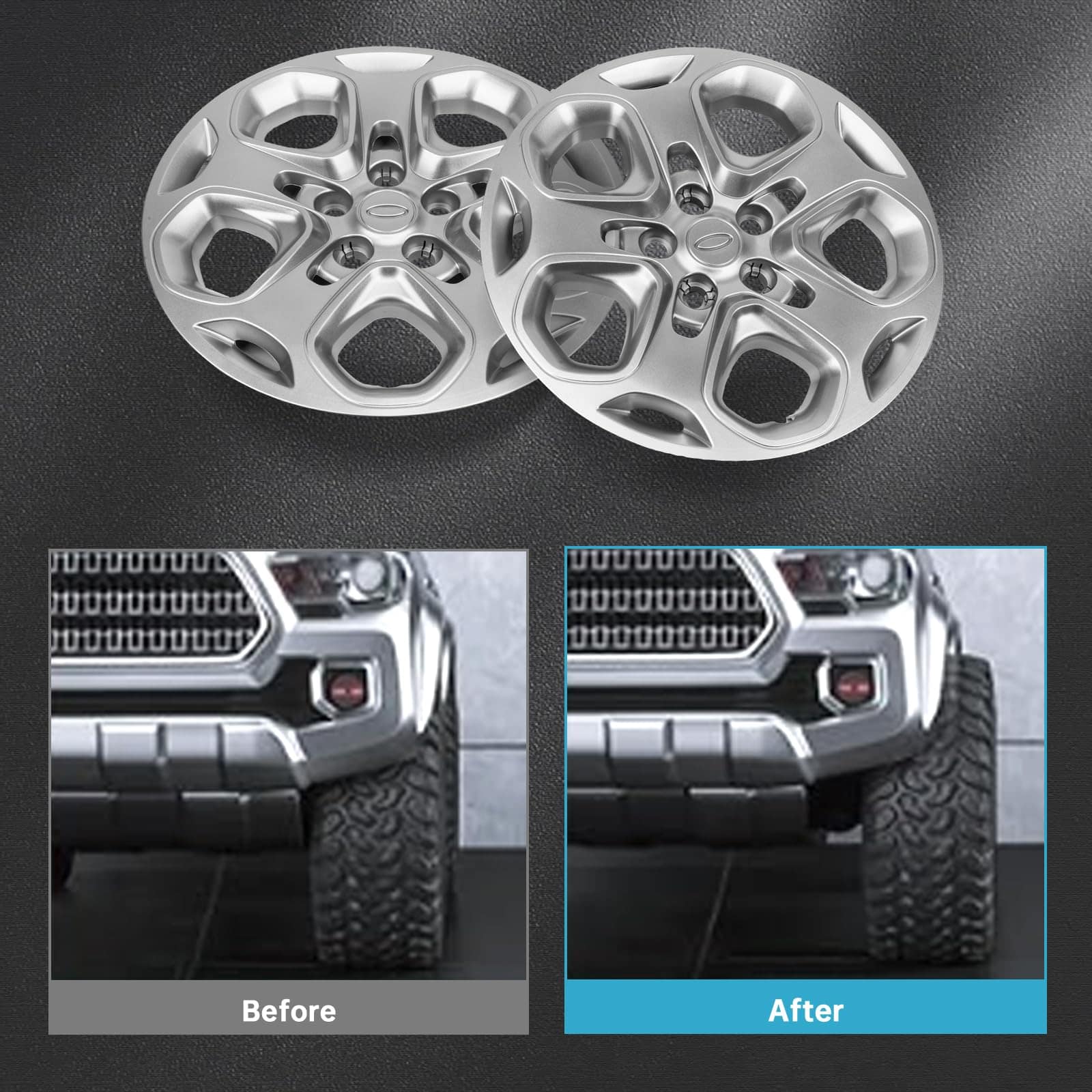 4 Tapas de Rin Nuevas de 17" para Rines de 5 Radios - Imagen 8