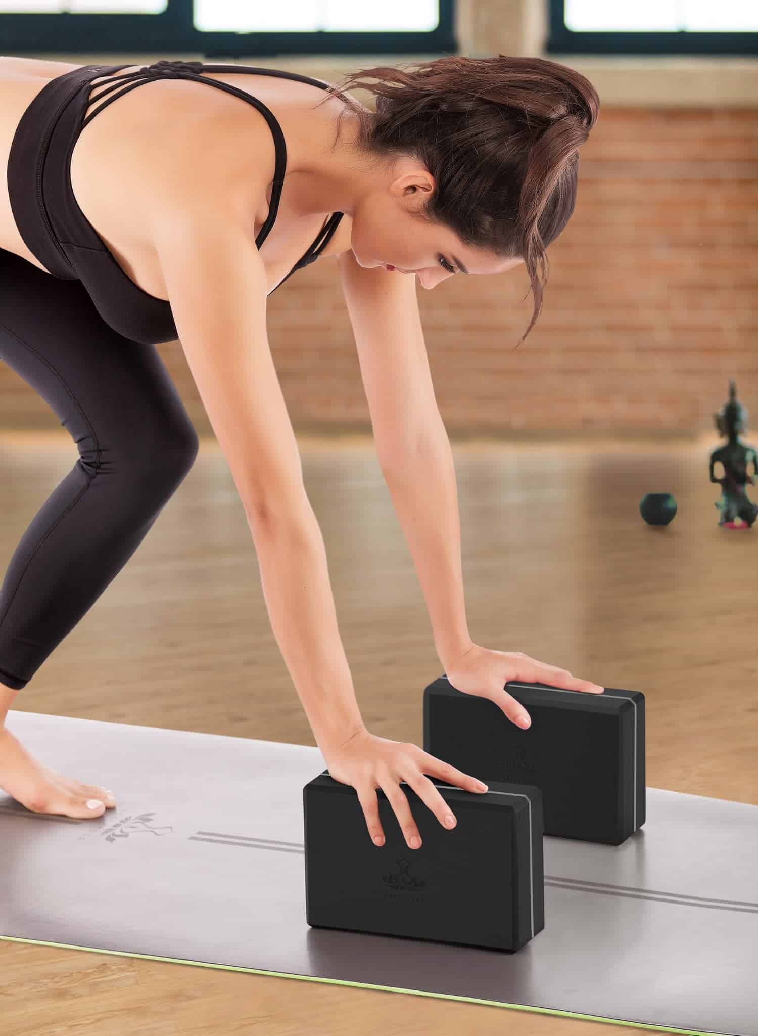 Bloques de Yoga Heathyoga 2 Pack con -Negro - Imagen 7