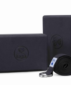 Bloque de Yoga IUGA 2 Pack con Correa de -Negro