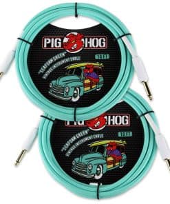 Cable de instrumento Pig Hog PCH10SG Seafoam Green, 10 pies