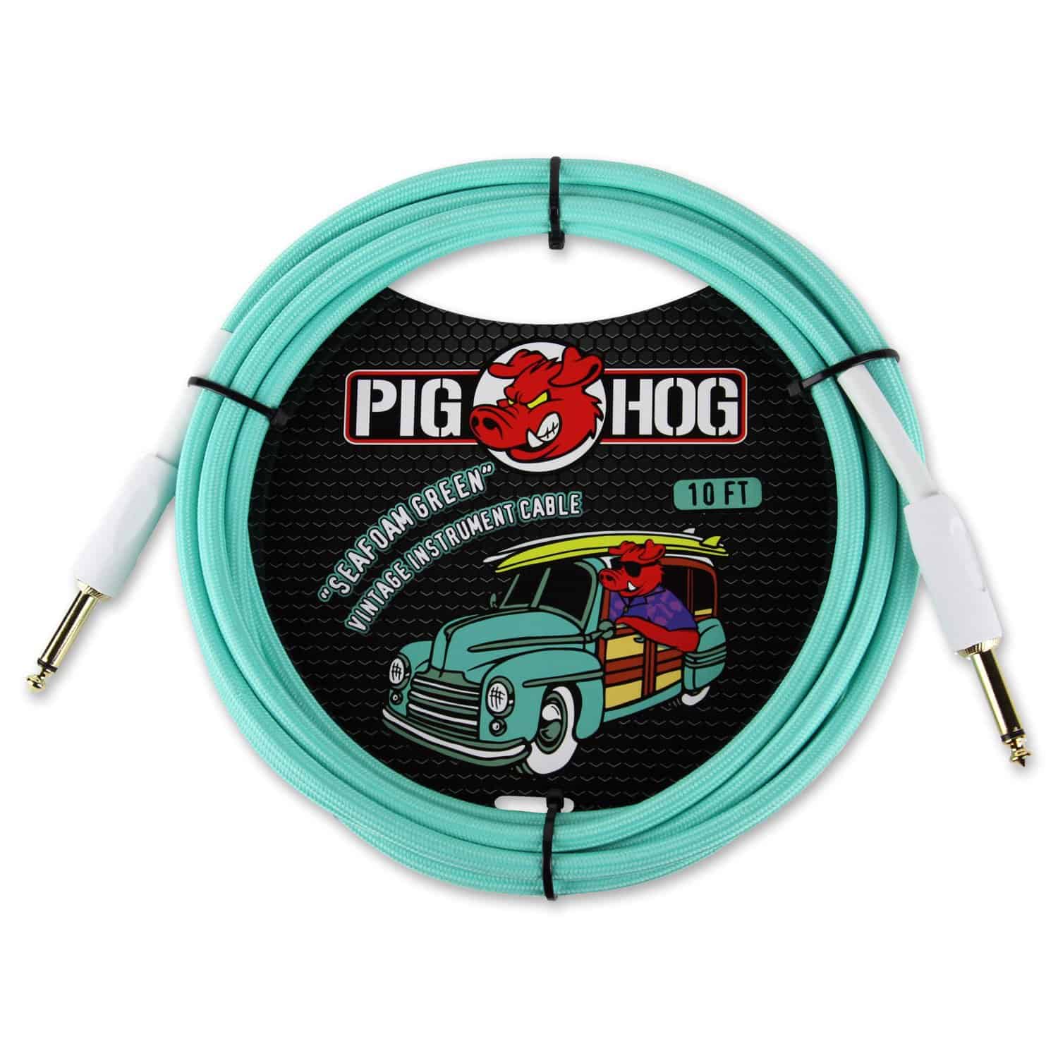 Cable de instrumento Pig Hog PCH10SG Seafoam Green, 10 pies - Imagen 3