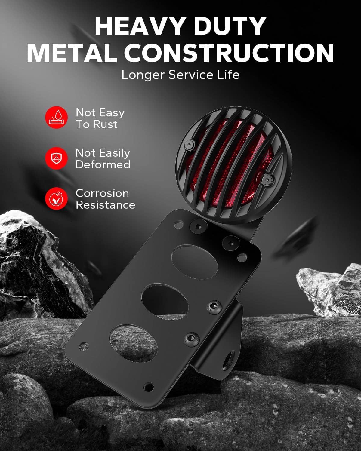 Amazicha 3/4" Luz Trasera de Freno LED para Motocicleta con - Imagen 6