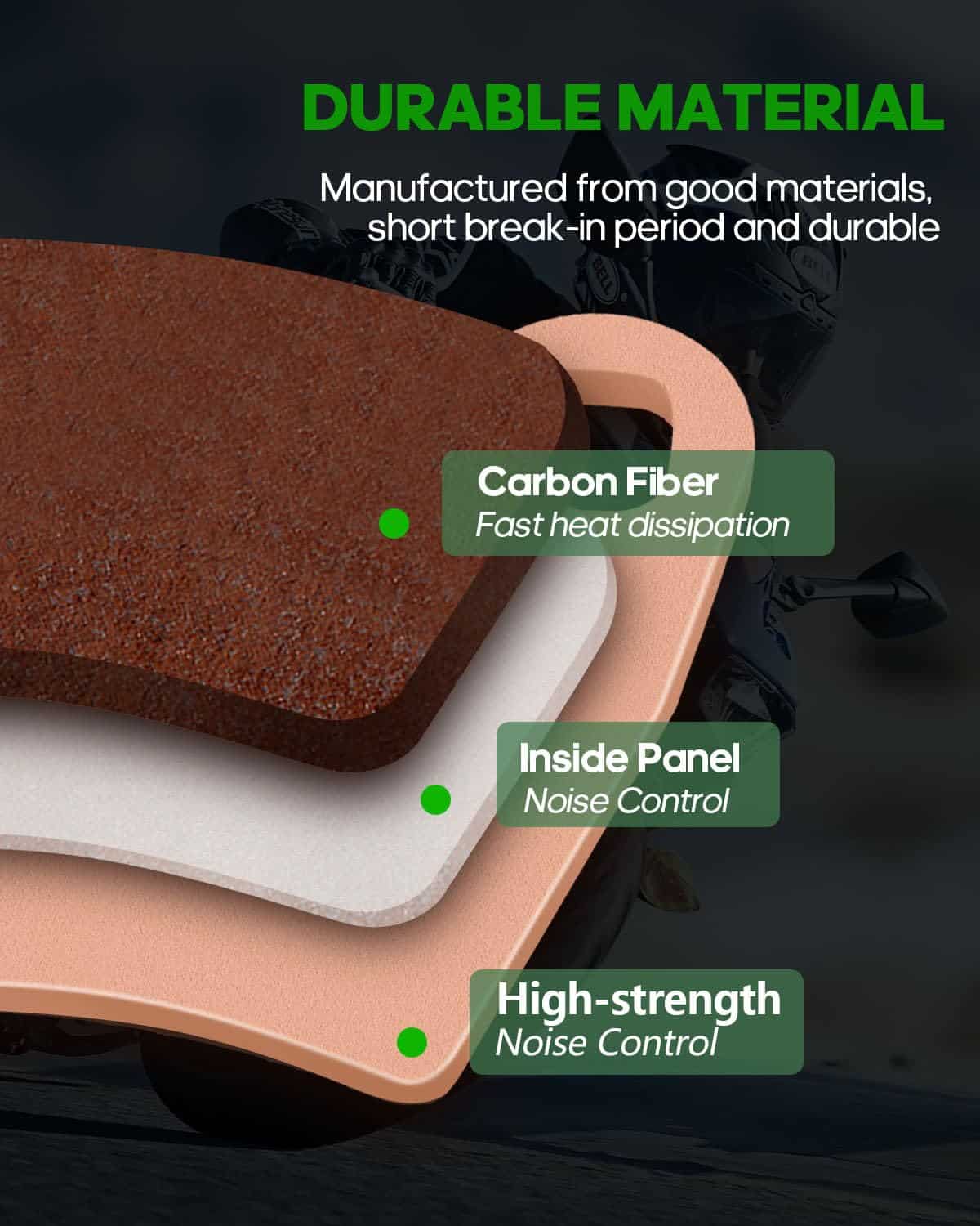 Pastillas de Freno Delanteras Sinterizadas SCITOO para - Imagen 5