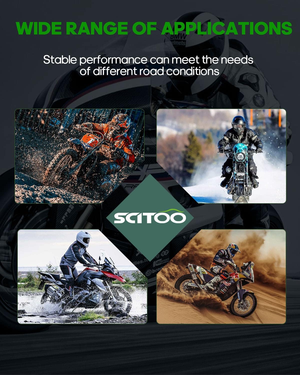 Pastillas de Freno Delanteras Sinterizadas SCITOO para - Imagen 7