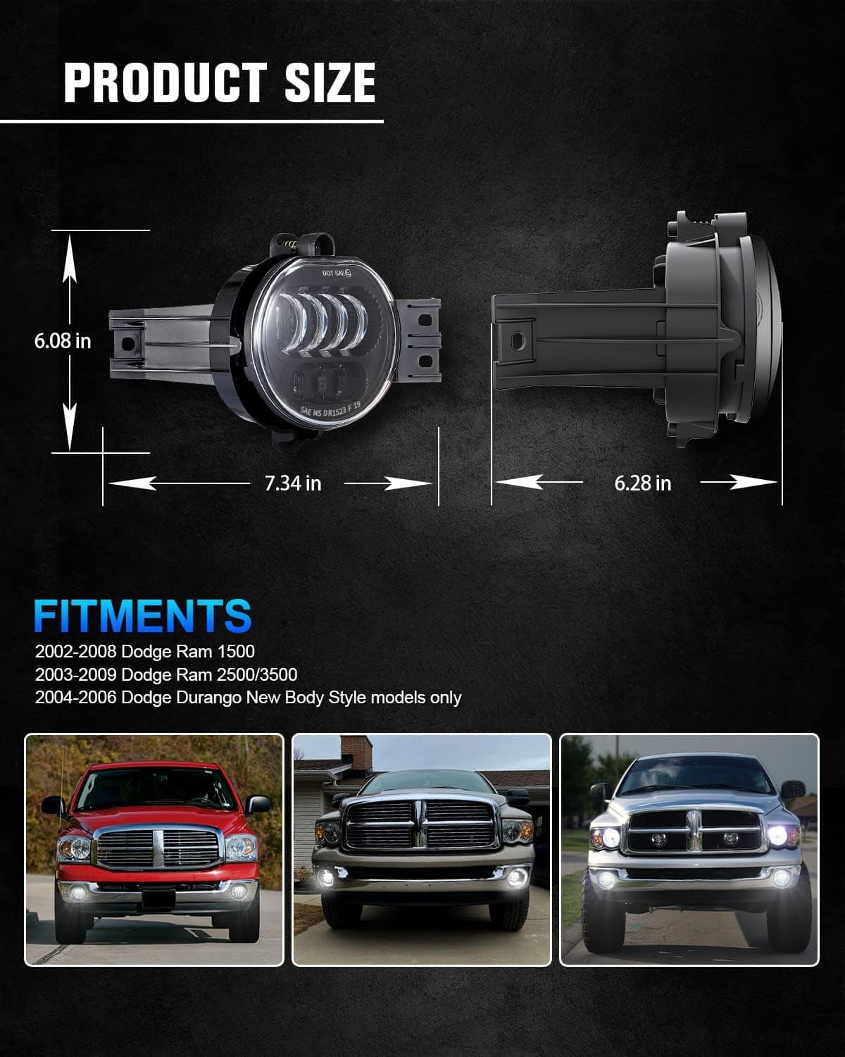 BICYACO Nueva Versión Luces Antiniebla LED Compatible con - Imagen 7