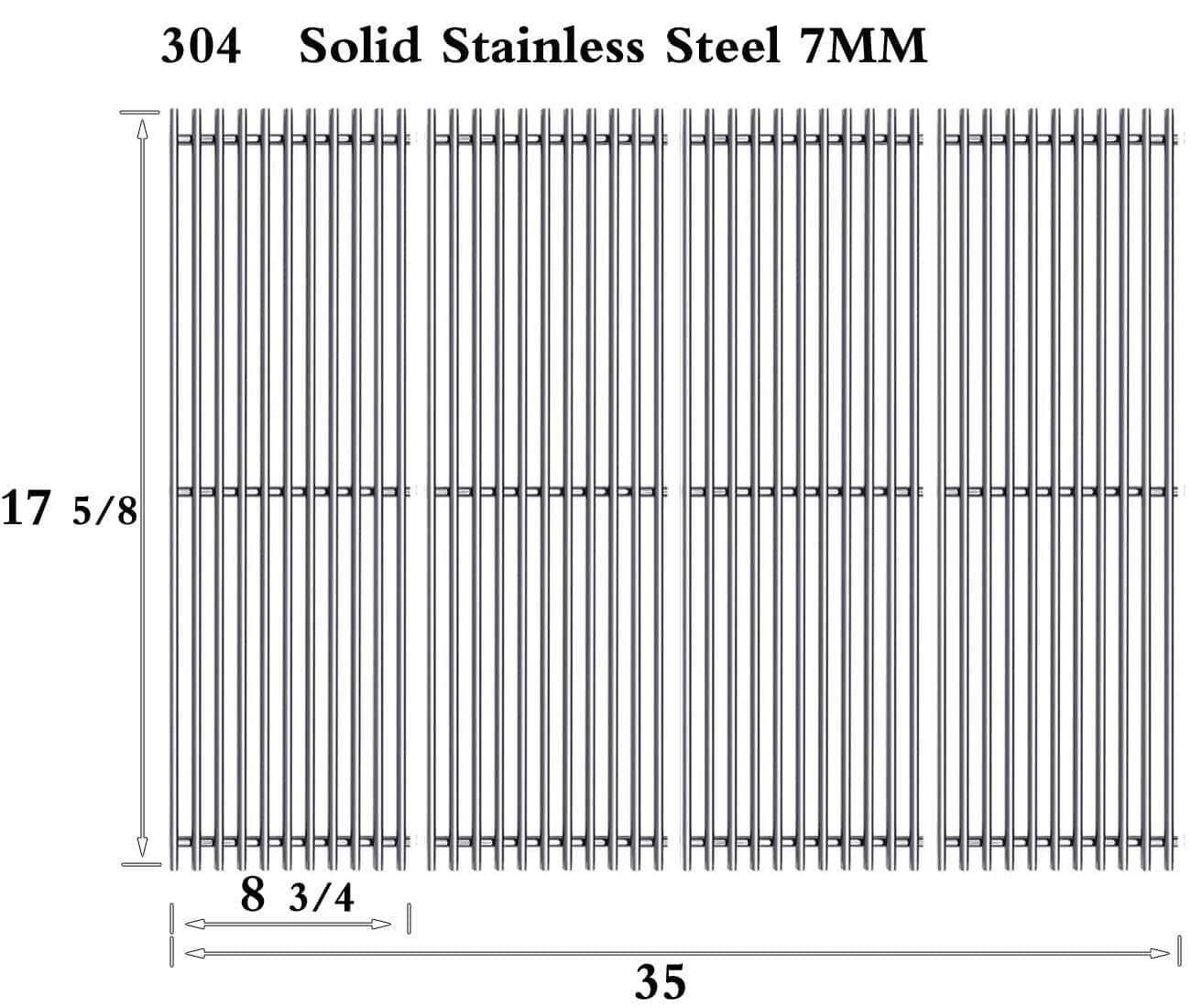 Rejillas de Cocina de Acero Inoxidable Htanch SF7241 - Imagen 8