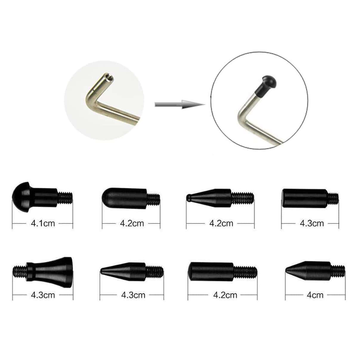 JMgist Rods Tools Paintless Dent Repair Kits con 8 Cabezas - Imagen 4