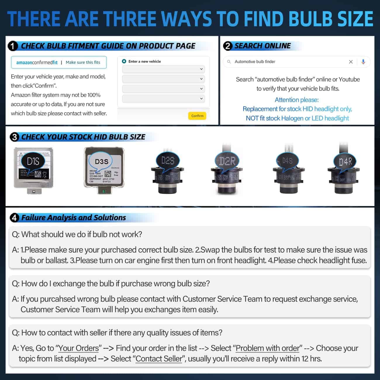 Bombillas de faros de xenón DMEX D2R 35W 4300K blanco - Imagen 3