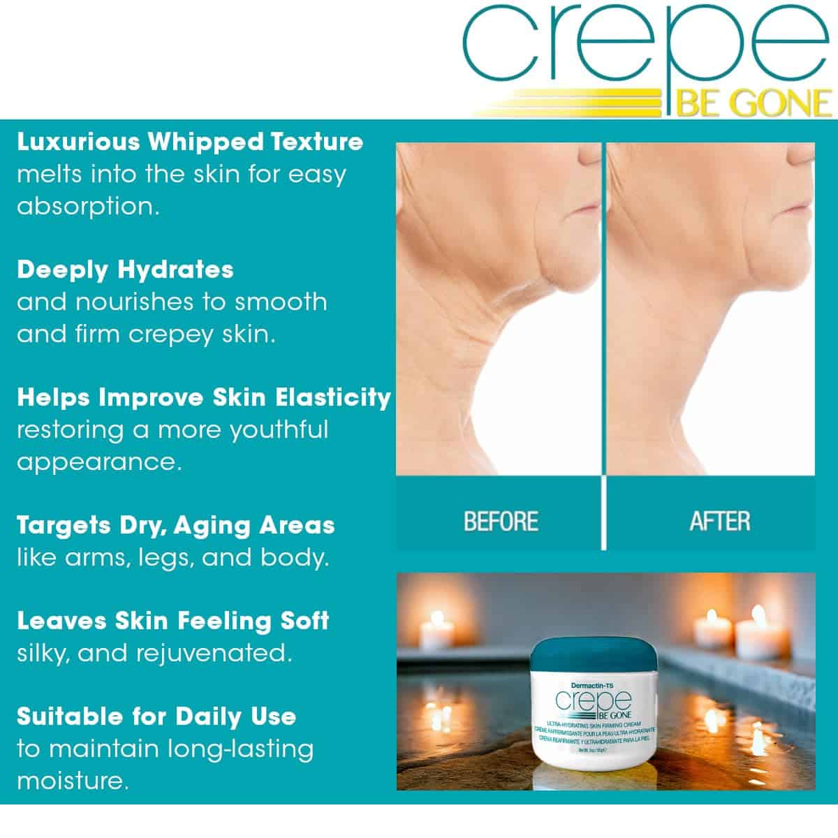 Dermactin Crepe Be Gone Body Souffle 4-Pack 3 onzas - Imagen 5