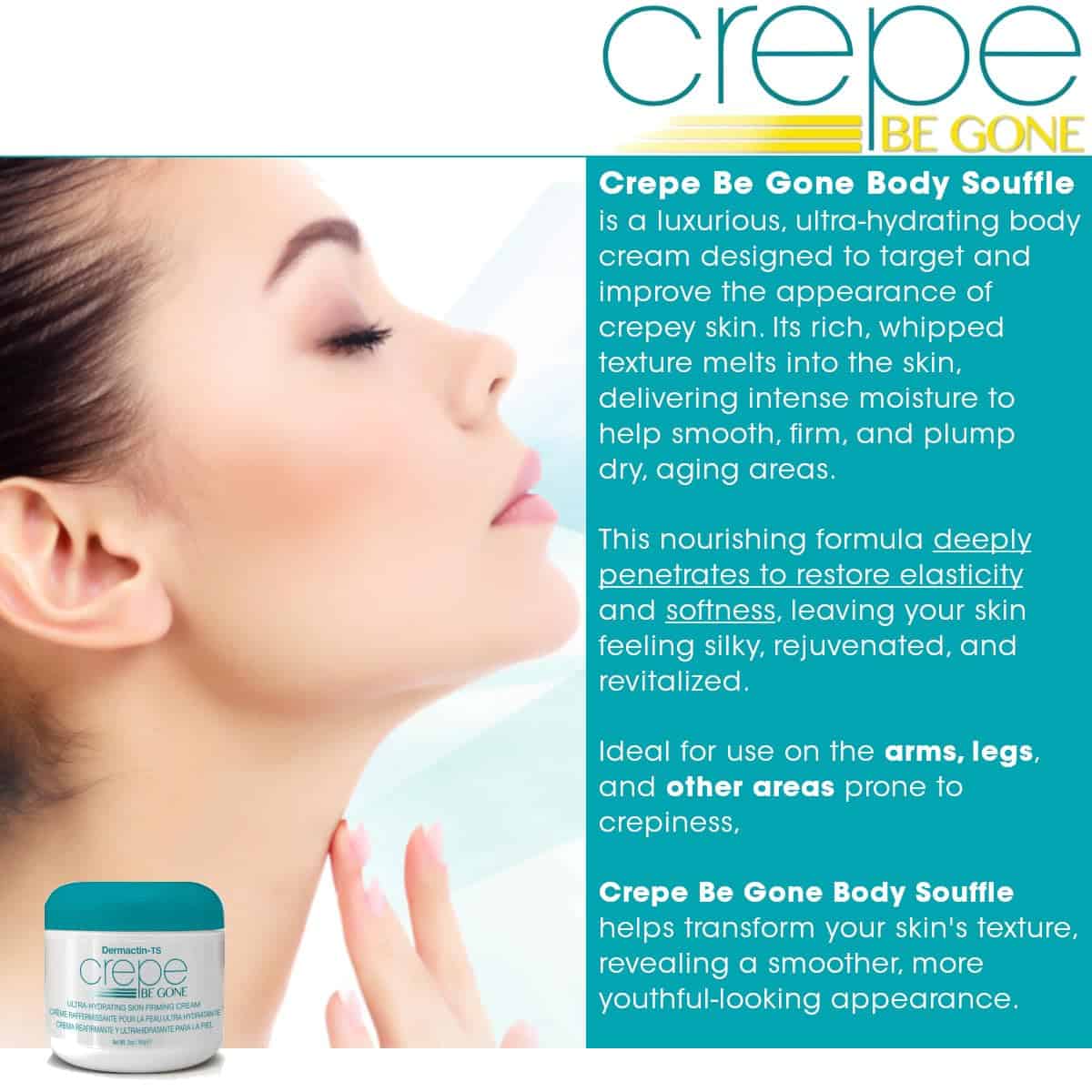 Dermactin Crepe Be Gone Body Souffle 4-Pack 3 onzas - Imagen 4