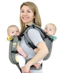 Portabebés TwinGo - Modelo Air - Gris Fresco - Ideal para