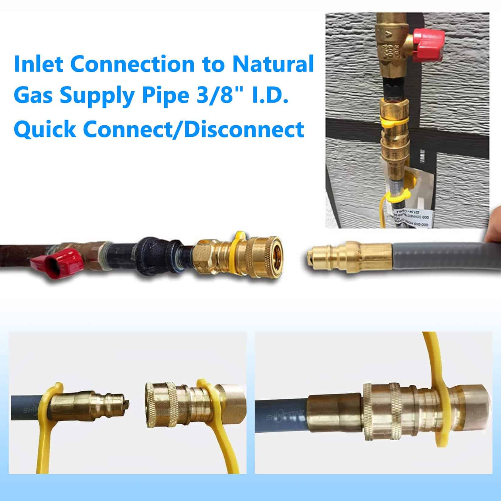 Manguera de Gas Natural de 3/8 pulgadas de diámetro de 24 - Imagen 6