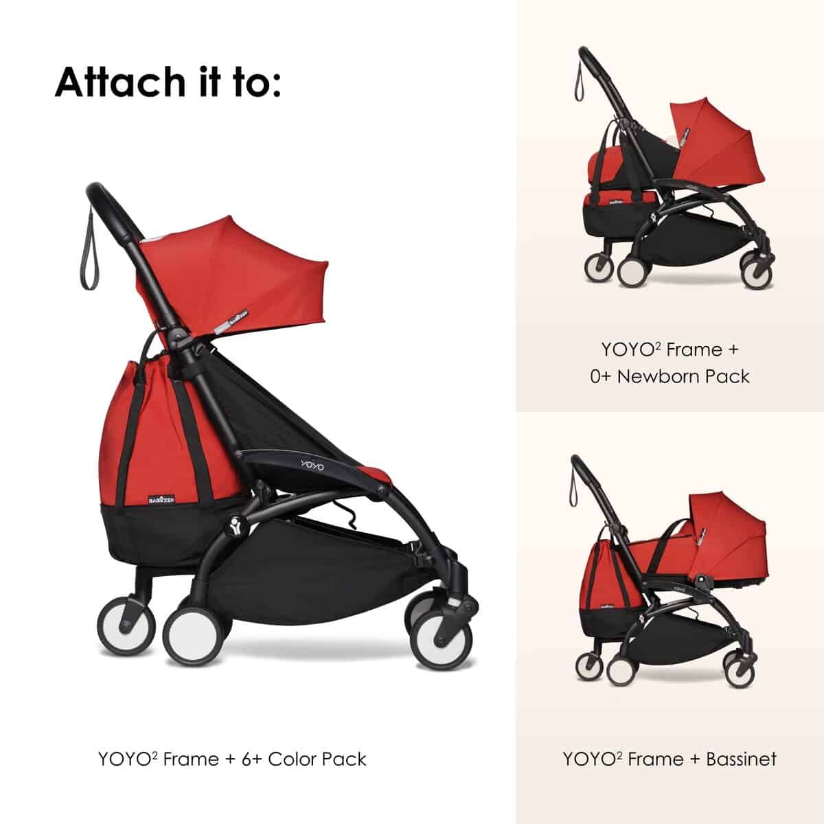 Bolsa Babyzen Stokke YOYO, Roja - Proporciona - Imagen 5