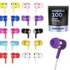 JustJamz Bulk Earbuds 100 Pack | Audífonos con Cable a