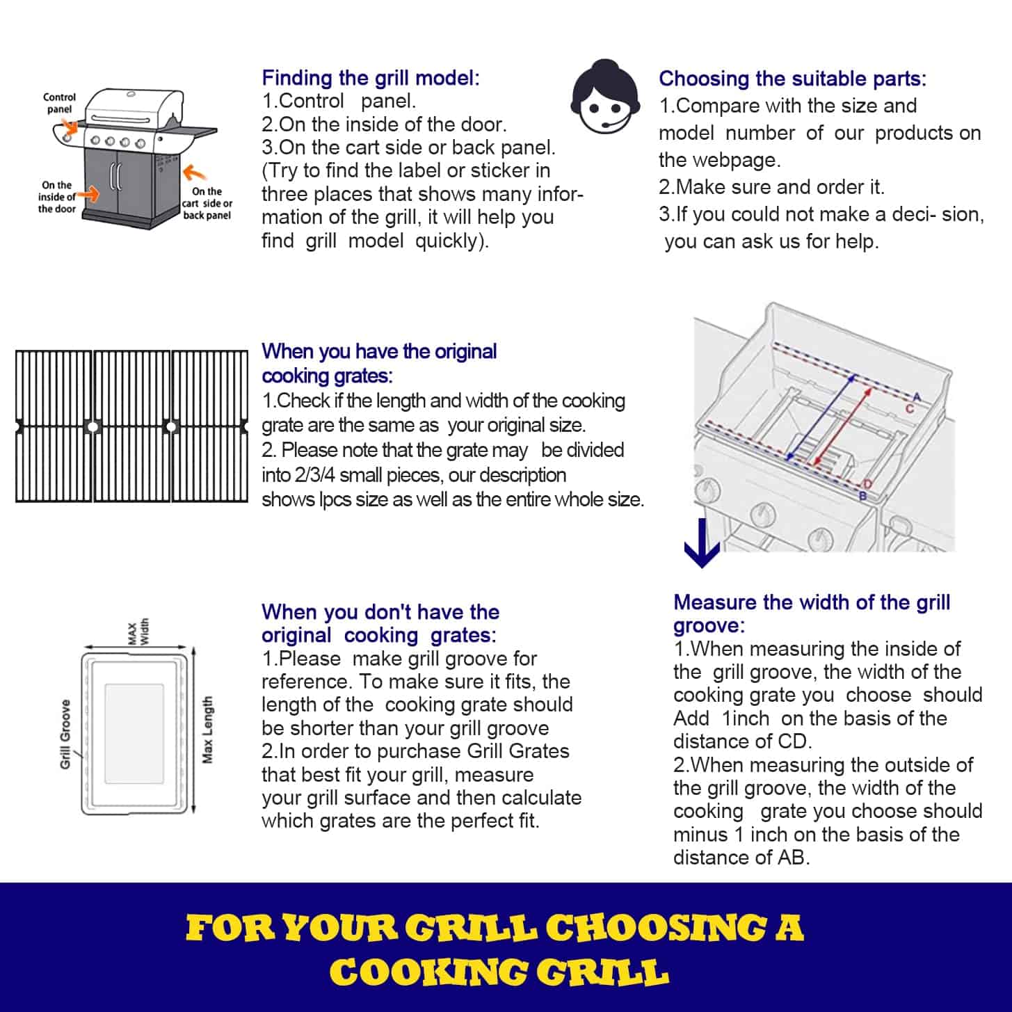Rejillas de Parrilla de Reemplazo GGC para Brinkmann - Imagen 10