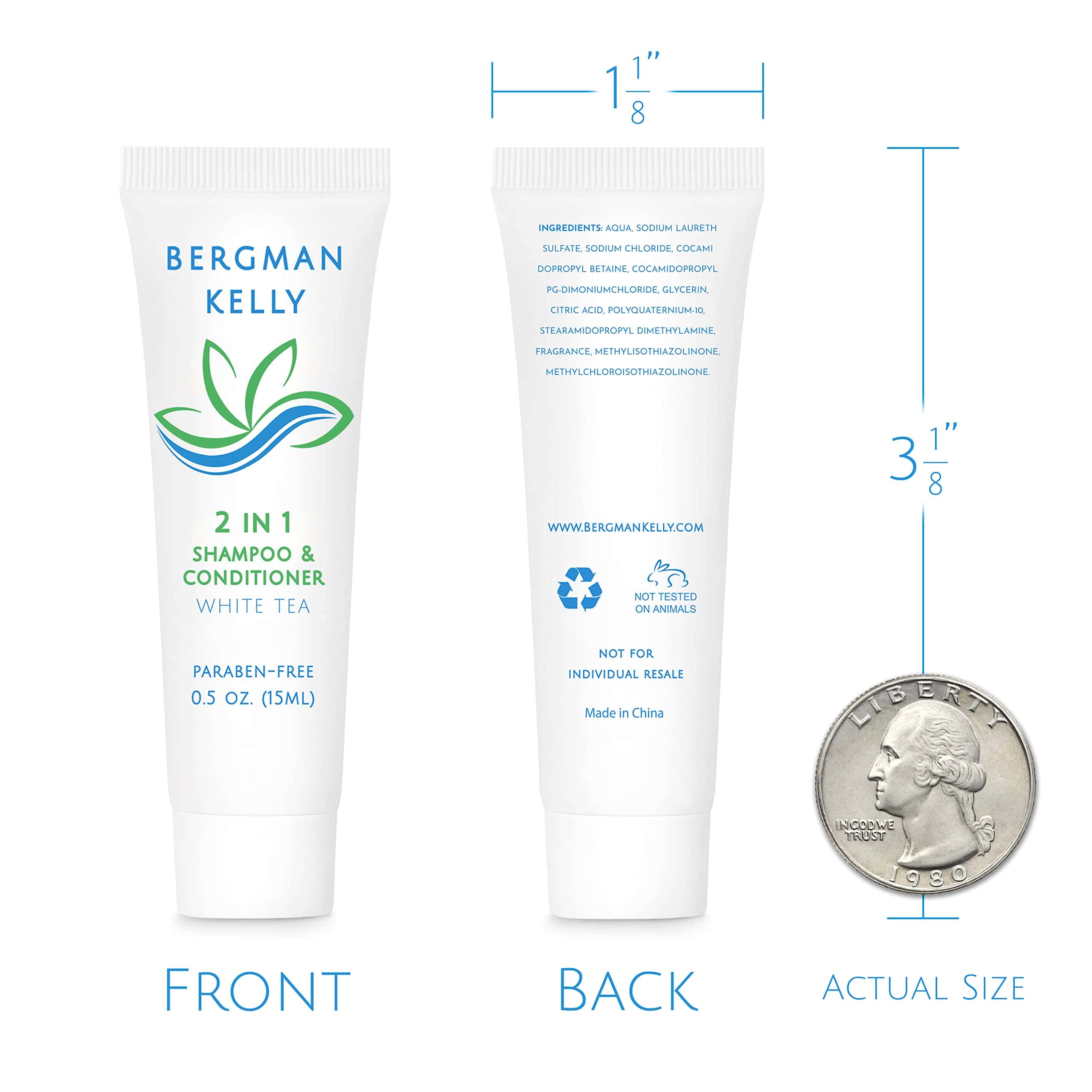 Shampoo y Acondicionador 2 en 1 Bergman Kelly - 0.5 fl oz, - Imagen 4