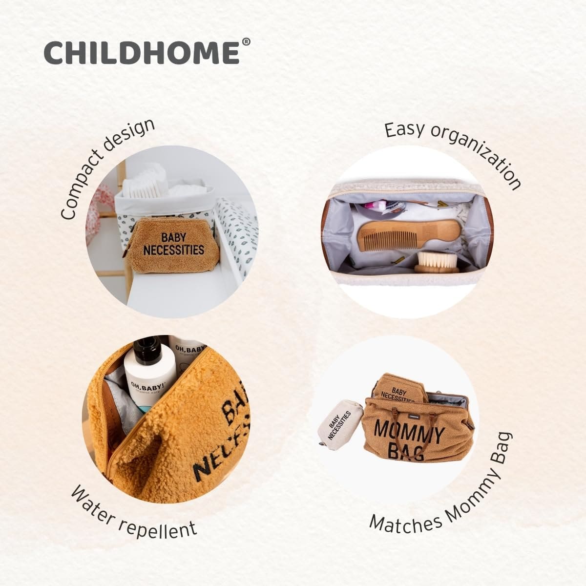 Bolso de aseo para bebé Childhome, Bolso de viaje con - Imagen 6