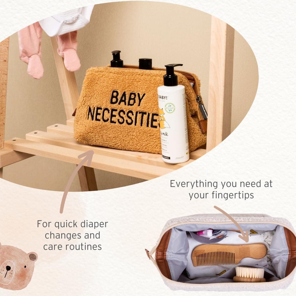 Bolso de aseo para bebé Childhome, Bolso de viaje con - Imagen 7