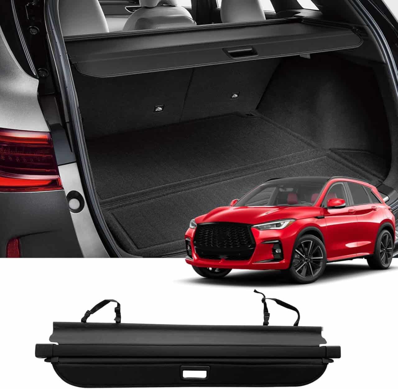 Cubierta retráctil para maletero trasero compatible con