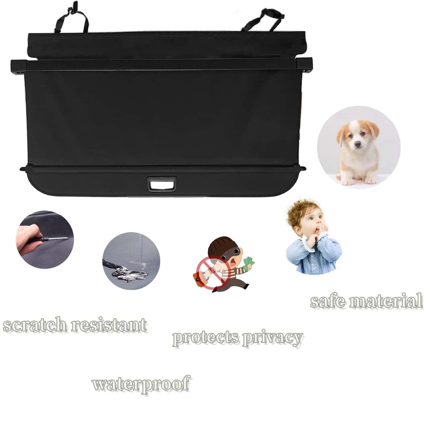 Cubierta retráctil para maletero trasero compatible con - Imagen 8