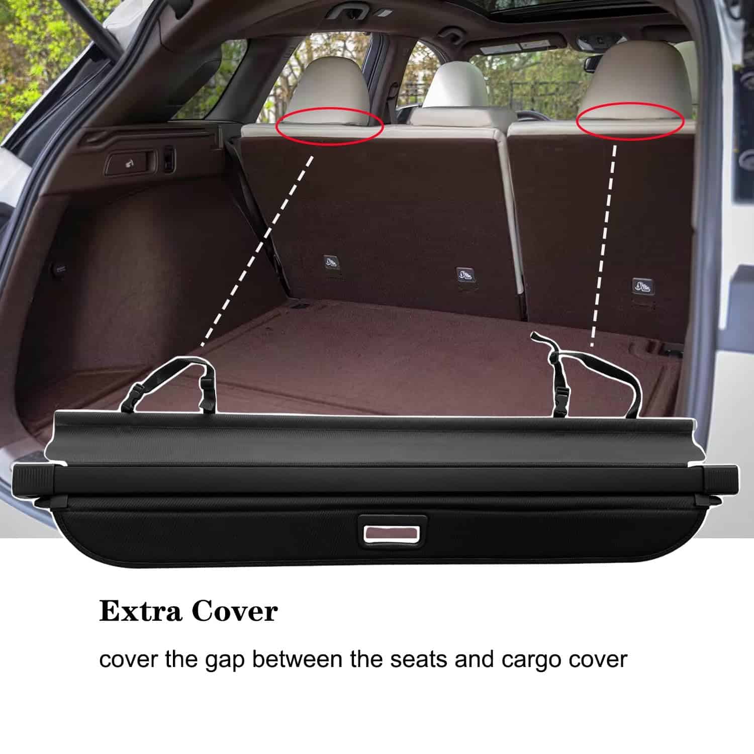 Cubierta retráctil para maletero trasero compatible con - Imagen 5