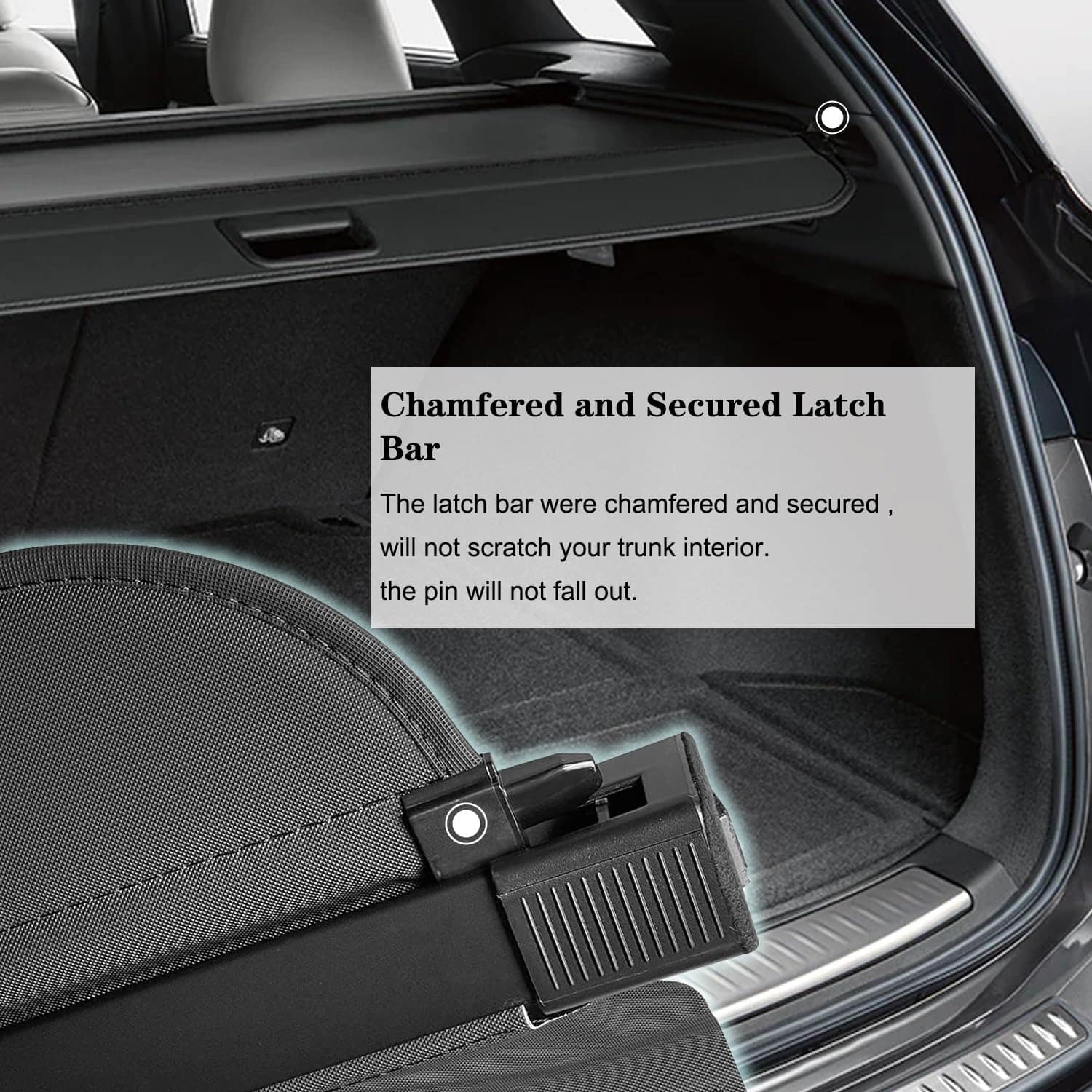 Cubierta retráctil para maletero trasero compatible con - Imagen 6