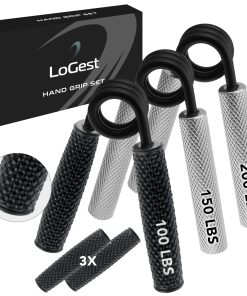 Juego de Agarres de Mano de Metal Logest, 100LB-200LB 3