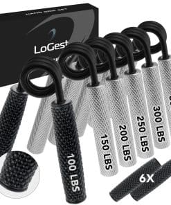 Juego de mancuernas metálicas Logest, 100-350LB, pack de 6