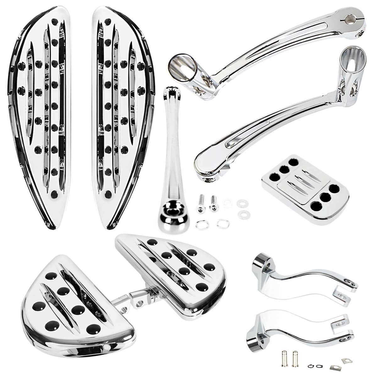 Chrome Heel Shift & Linkage & Driver Passenger Floorboards