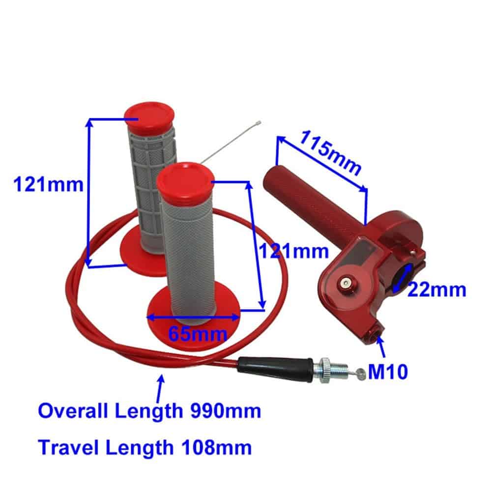 Ensamblaje de Cable de Acelerador de Aluminio CNC Rojo con - Imagen 3