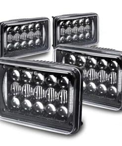 Faros LED TRUE MODS 4 piezas negros 4x6 6x4 pulgadas 45W H4