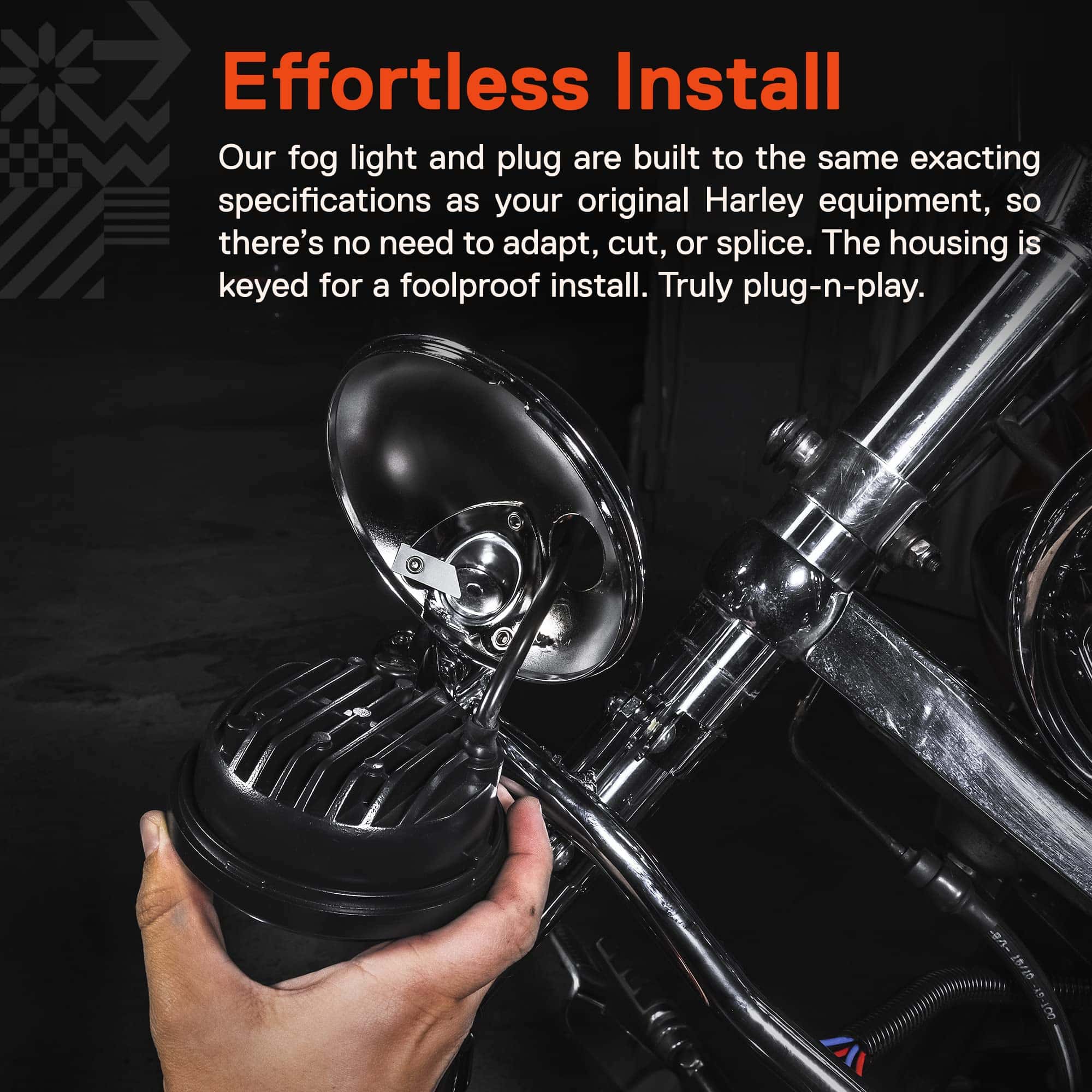 TRUE MODS 2pc 4.5" Osram LED Harley Fog -tra Glide - Imagen 7