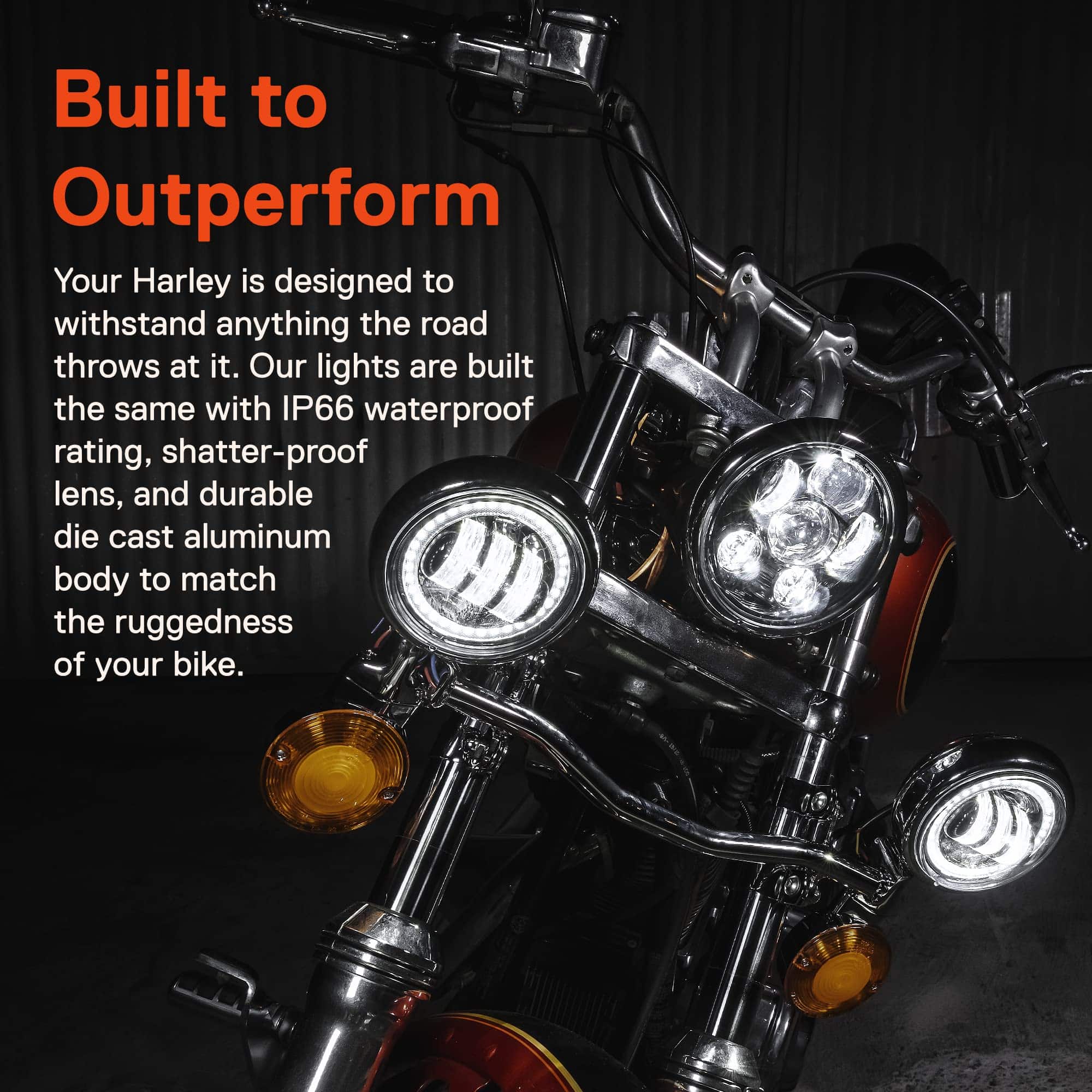 TRUE MODS 2pc 4.5" Osram LED Harley Fog -tra Glide - Imagen 4