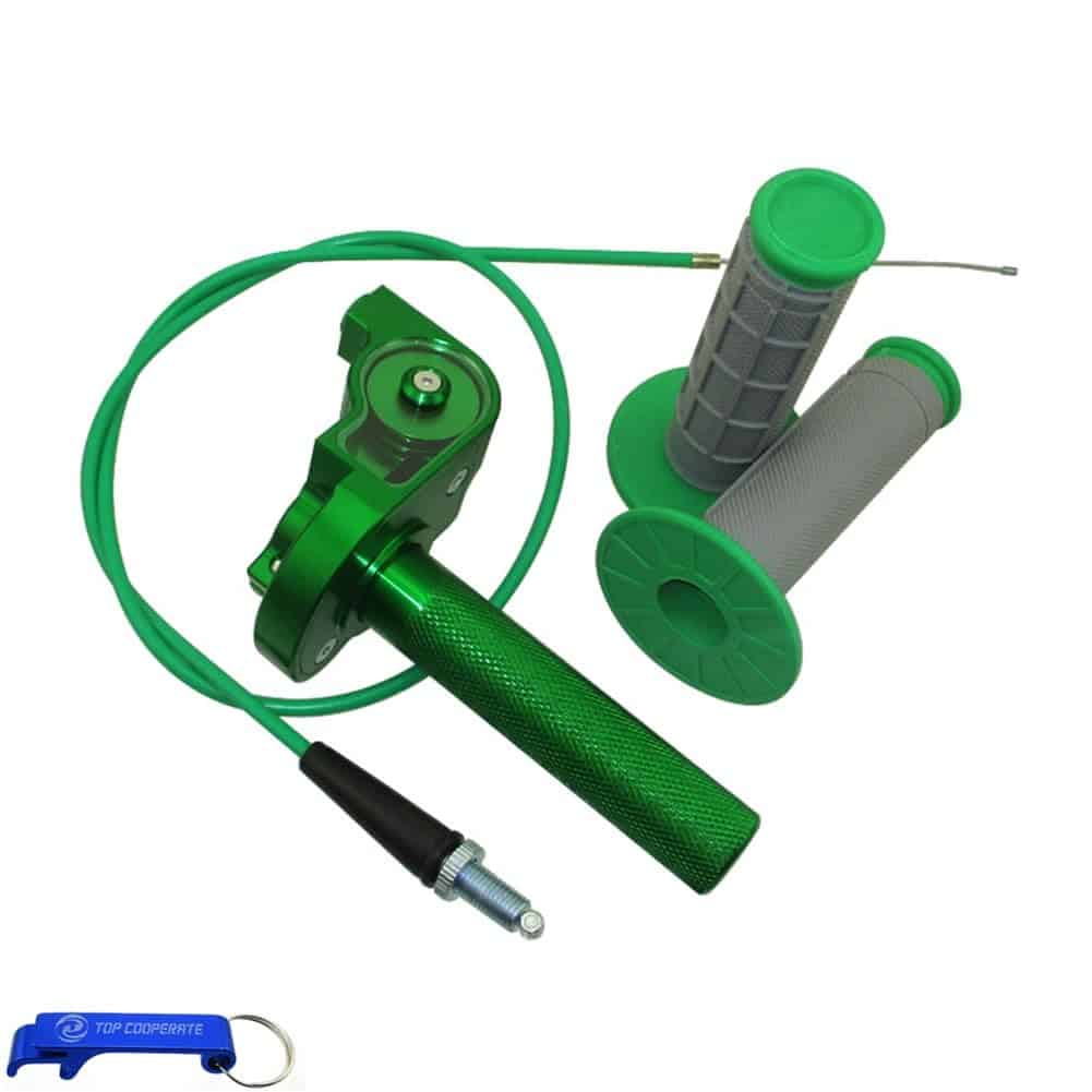 TC-Motor Set de Manillar de Acelerador Giratorio CNC Verde