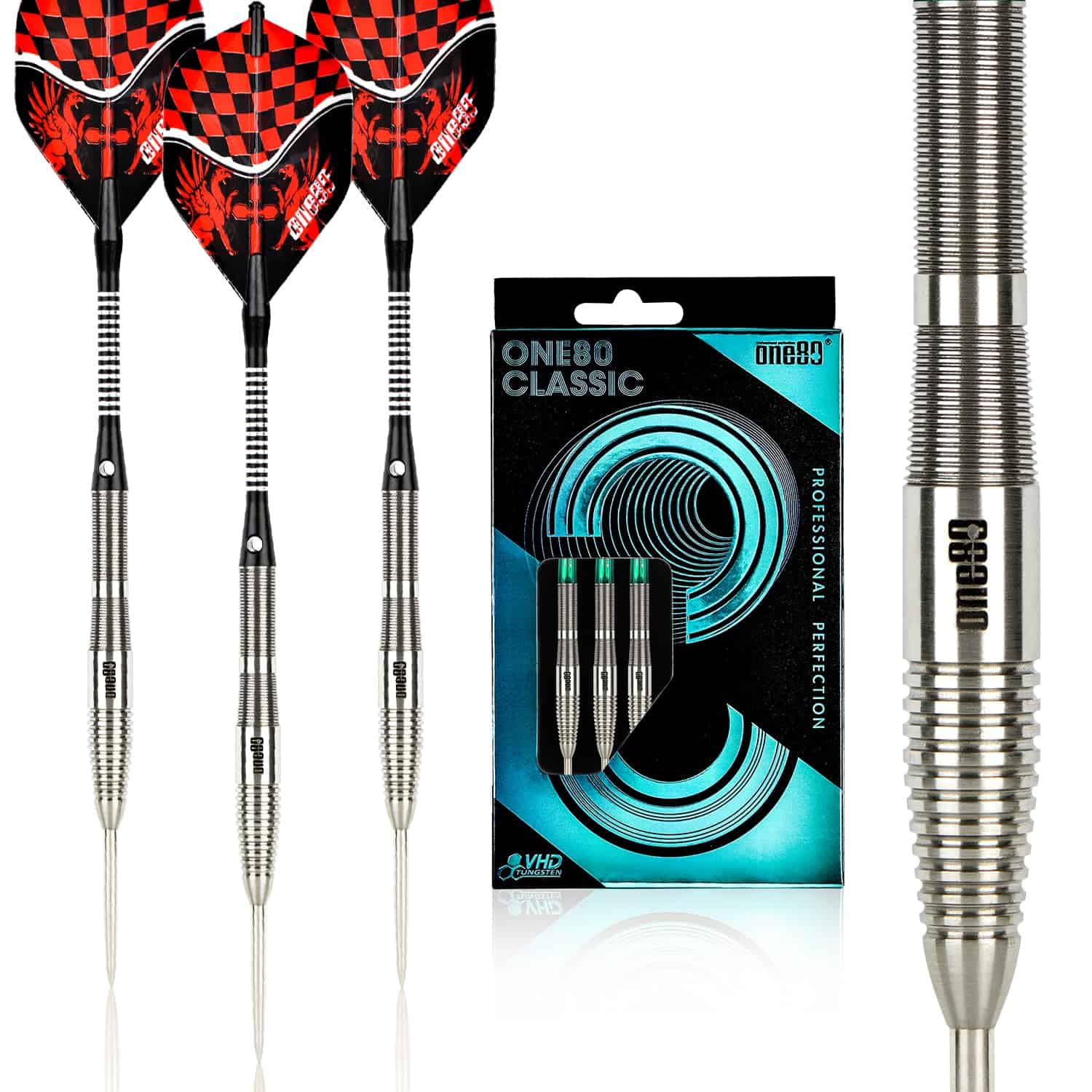 ONE80 90% Tungsteno Punta de Acero Dardo VHD - Estilo de